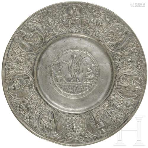 A relief plate, Nuremberg, 1st half of the 17th century