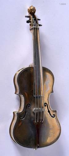 A RARE ANTIQUE SILVER MODEL OF A CELLO. 57 grams. 11 cm x 4 ...