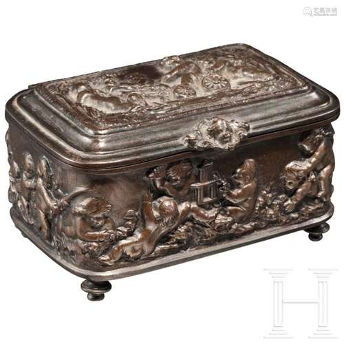 A German jewellery casket made of cast iron, Ilsenburg found...