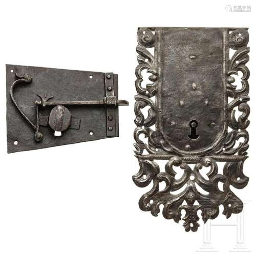 Two German locks, 16th/17th century