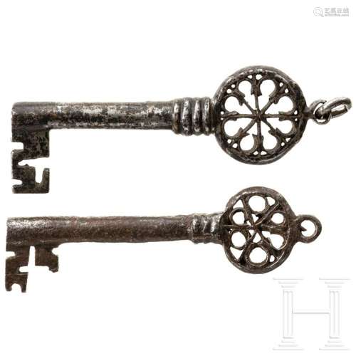 Two North Italian keys of Venetian type, 16th century