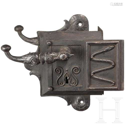 A large door lock, Historicism in the style of the 16th cent...