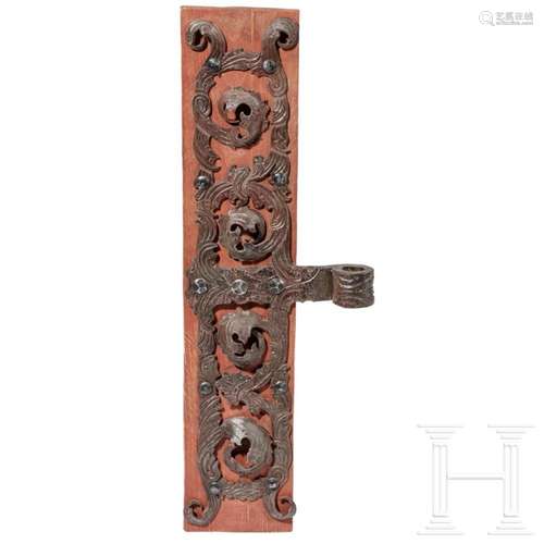 A German hinge mount of a large portal, 18th century