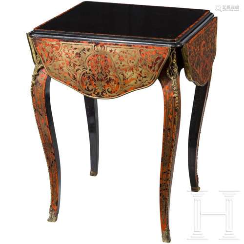 A French Boulle folding table, 2nd half of the 19th century