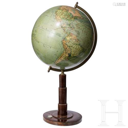 A German table globe, circa 1900