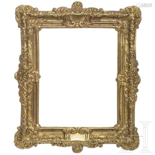 A small French Regence-frame made of brass, 18th century