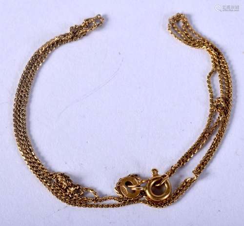 AN 18CT GOLD CHAIN. 2 grams. 54 cm long.