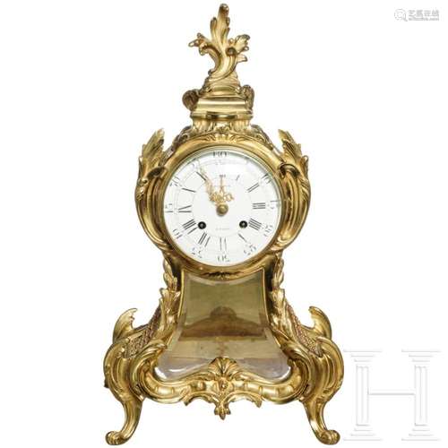 A French gilt-bronze and brass mantel clock, circa 1880