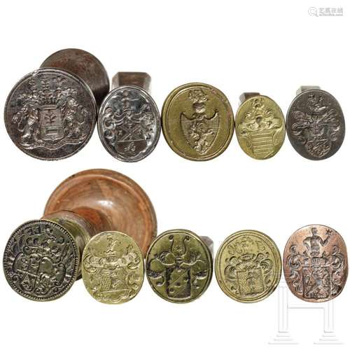 Ten German seals, 18th/19th century