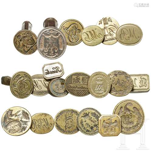 20 German seals, 18th/19th century