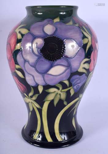 A MOORCROFT ANENOME TRIBUTE VASE C2003 by Emma Bossons &...