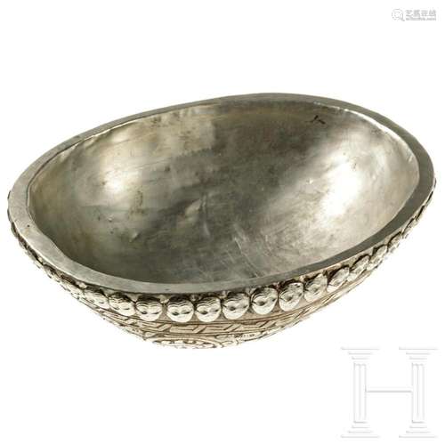 A Tibetan ritual bowl (kapala), circa 1900