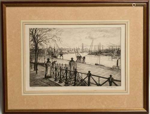 André DAUCHEZ (1870-1948)
Nantes, la Loire vue de Sainte Ann...