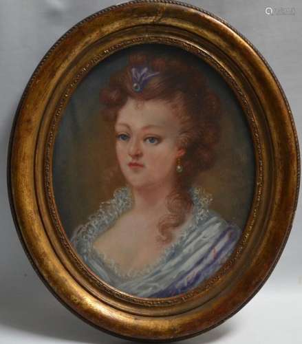 ECOLE FRANCAISE dans le goût du XVIIIème
Portrait de dame
Pa...