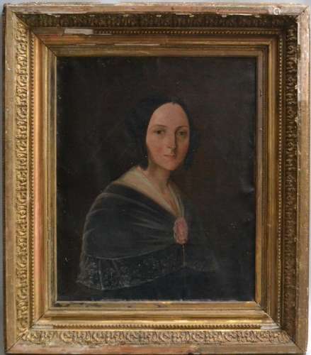 ECOLE FRANCAISE du XIXème
Portrait de dame
Huile sur toile
6...