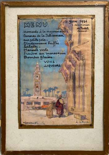 Alexis Louis DE BROCA (1868-1948)
Marrakech, 1936