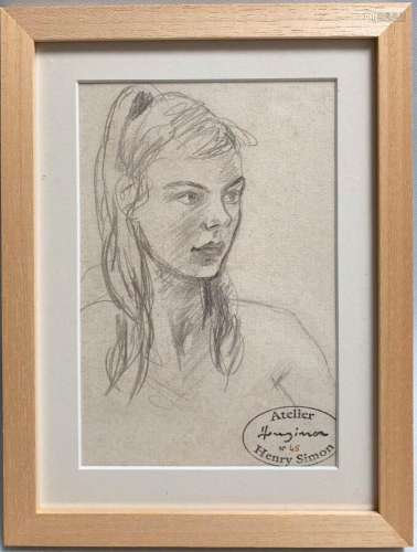 Henry SIMON (1910-1987)
Portrait de jeune femme
Dessin avec ...