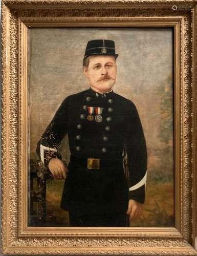 Emile TESSON (XIXe - XXe)
Portrait de gendarme
Huile sur toi...