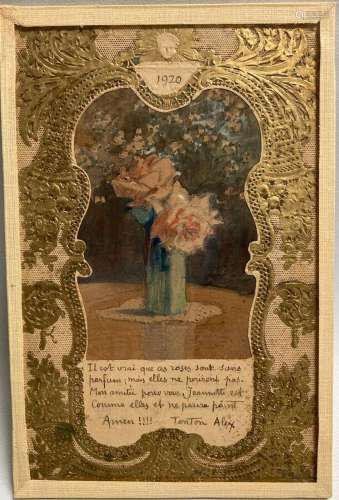 Alexis Louis DE BROCA (1868-1948)
Bouquet de roses, 1920