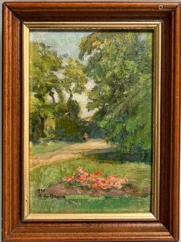 Alexis Louis DE BROCA (1868-1948)
Le jardin fleuri, 1945