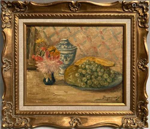 Émile Alfred DEZAUNAY (1854-1938)
Nature morte aux raisins
H...