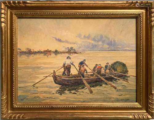 André POTTIER (1871-?)
La barque
Aquarelle signée en bas à d...