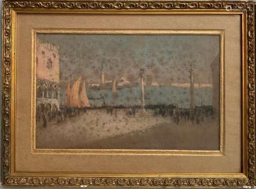 André SINET (1867-1923)
Venise, le palais des Doges et la pi...