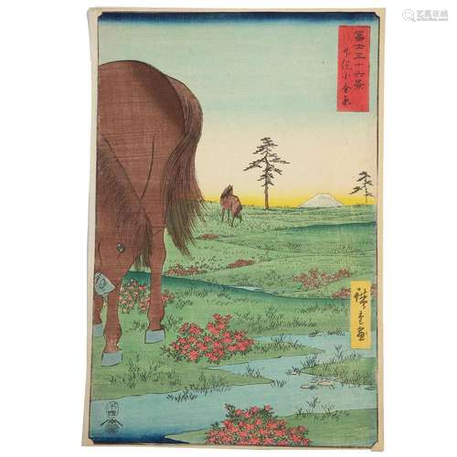 HIROSHIGE (1797-1858) : Estampe oban tate-e de la série des ...