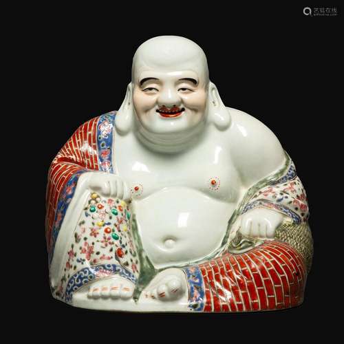 STATUETTE en porcelaine et émaux polychromes dans le style d...