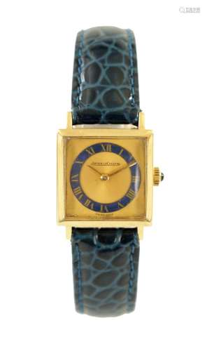 A LADIES 18K GOLD JAEGER-LECOULTRE WRIST WATCH WITH BOX AND ...