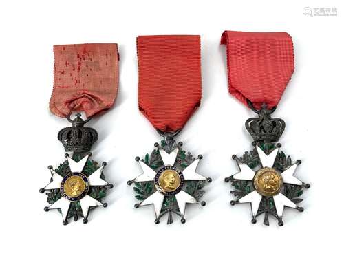 FRANCE ORDRE DE LA LEGION D'HONNEUR Trois étoiles de che...