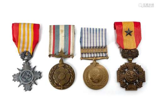 COREE-VIETNAM- Deux médailles commémoratives de l'ONU en...
