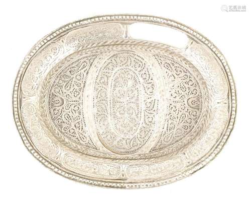 AN 18TH/19TH CENTURY MIDDLE EASTERN SILVER METAL FILIGREE WO...