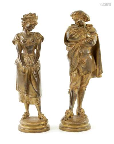 LEOPOLD HARZE (1831-1893) A PAIR OF LATE 19TH CENTURY FIGURA...