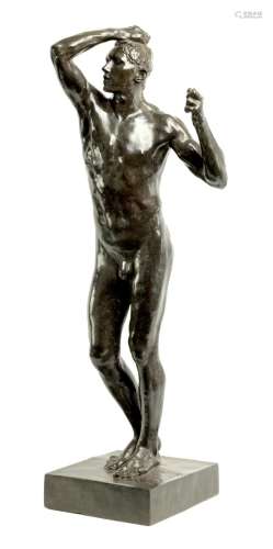 AUGUSTE RODIN 1840-1917. A LARGE PATINATED BRONZE SCULPTURE ...