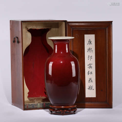 康熙郎窯紅花瓶