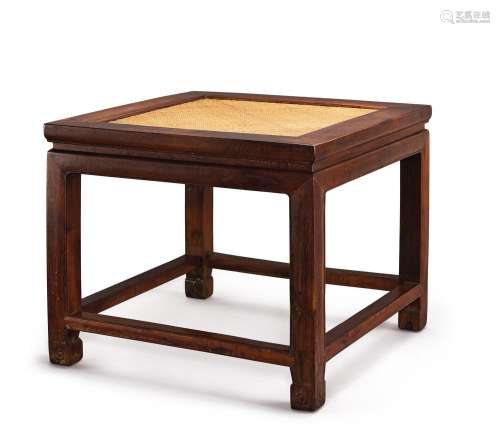 A zhazhen wood square stool 札針木方凳