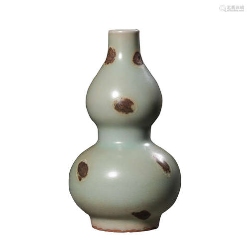 CHINESE SOUTHERN SONG LONGQUAN WARE RED SPOTTED IN CELADON G...