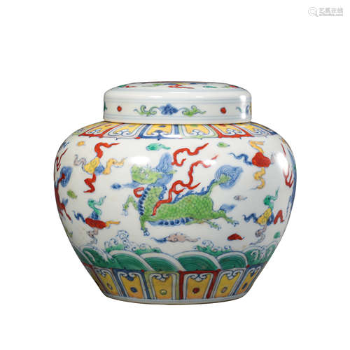 CHENGHUA JAR WITH LID, MING DYNASTY, CHINA, 15TH CENTURY