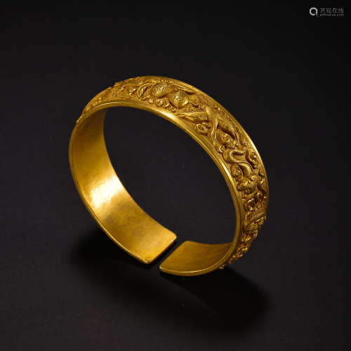 CHINESE MING DYNASTY PURE GOLD BRACELET