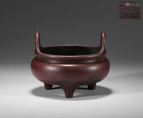 Bronze incense burner from qing Dynasty