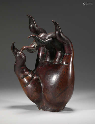 16th century fine bronze Buddha hand