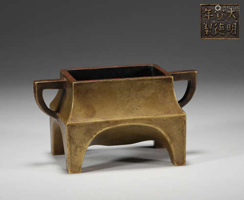 Fine copper manger furnace from the Qing Dynasty