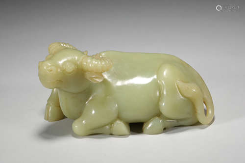 Hetian topaz lying cattle in qing Dynasty