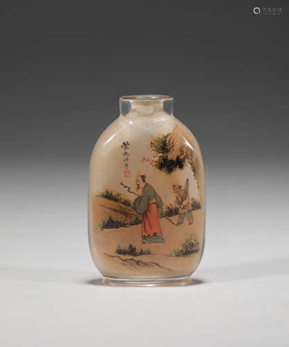 Snuff bottle painted in qing Dynasty material