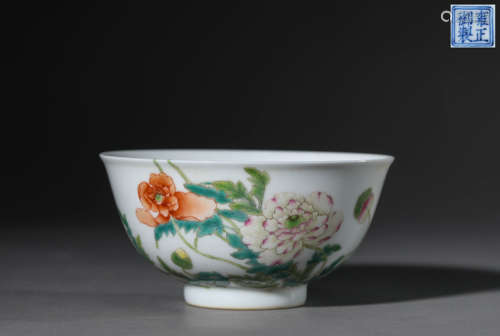 Yongzheng imperial pastel flower bowl with branches