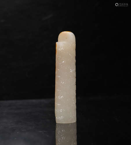 Hetian jade bell pipe from the Qing Dynasty