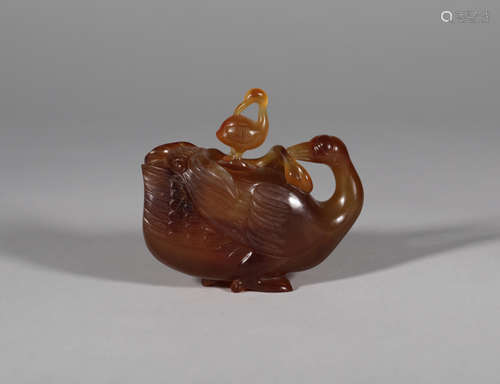 Agate water vase from the Qing Dynasty