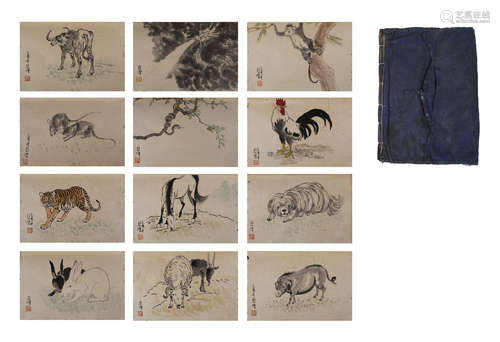 Xu Beihong zodiac manuscript paper