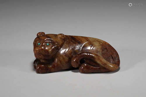 The yuan dynasty jade tiger